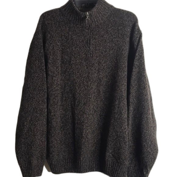 Iceland  mens wool blend made in Italy quarter zip pullover sweater size XL - Picture 1 of 12